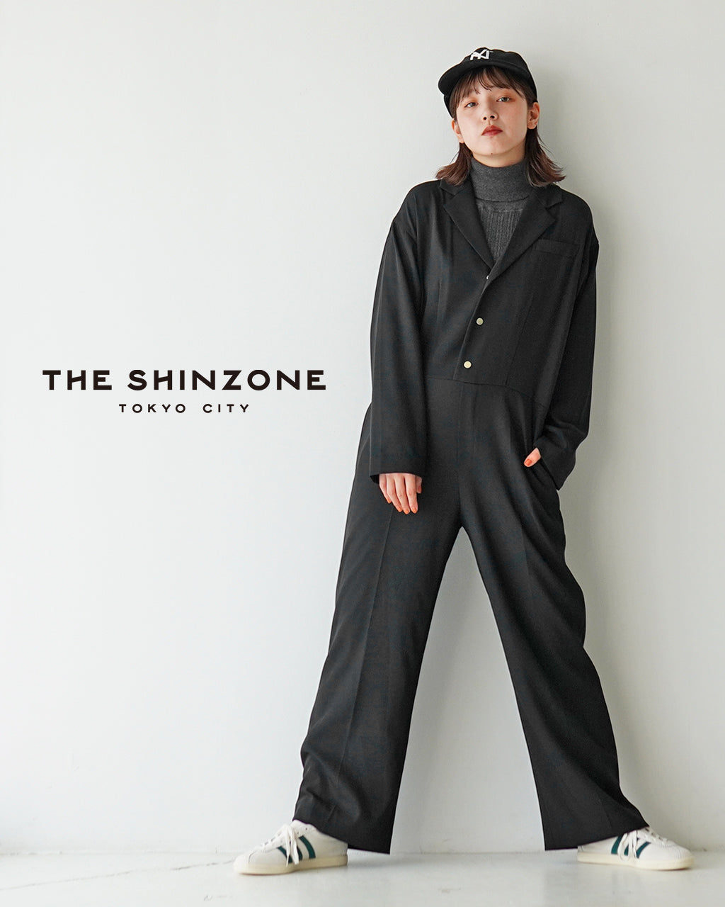 THE SHINZONE シンゾーン ノッチドラペル ジャンプスーツ NOTCHED LAPEL JUMP SUITS オールインワン 24AMSPA12【送料無料】