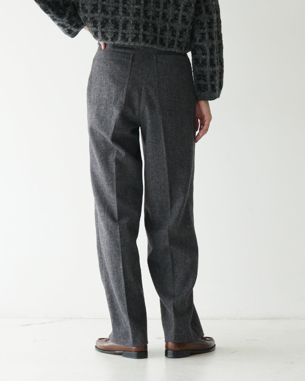 【SALE！20%OFF】THE SHINZONE シンゾーン トムボーイ パンツ WOOL FLANNEL TOM BOY PANTS ウール フランネル ハイウエスト 24AMSPA13 【送料無料】