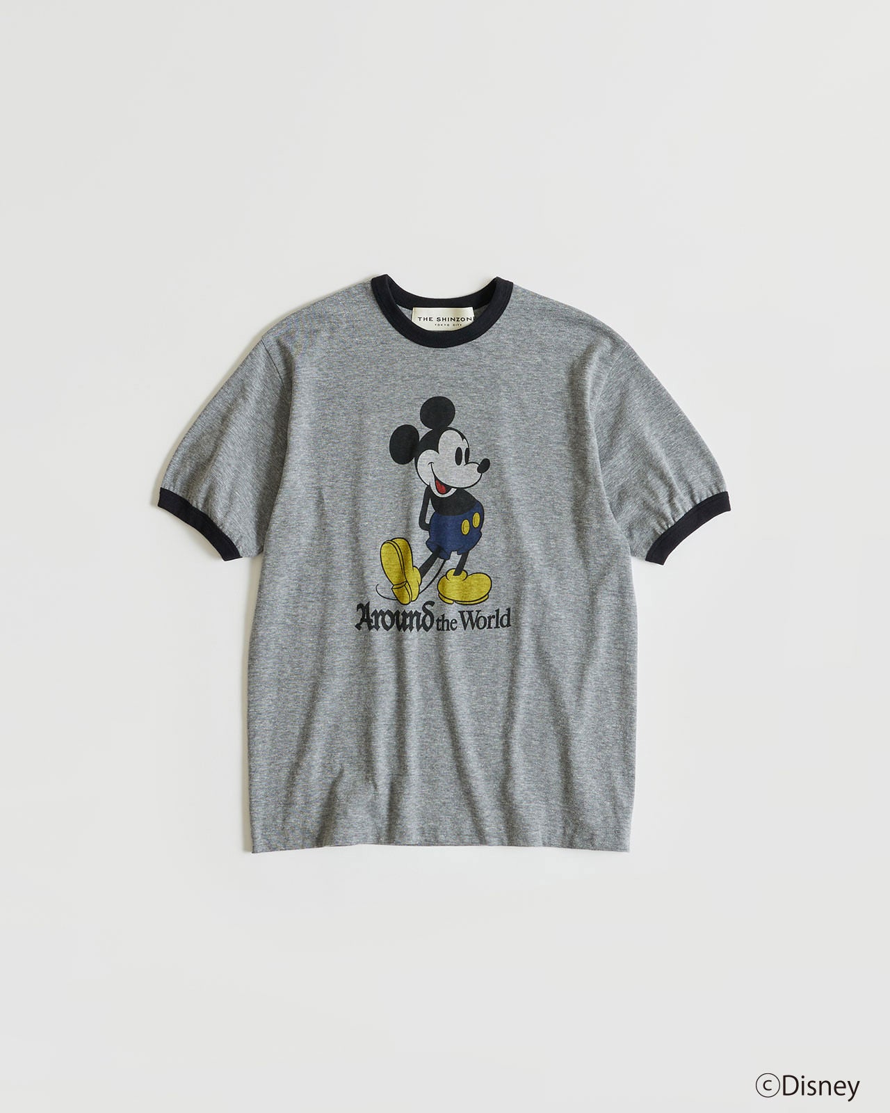 【再生産につきGRAYのみ予約販売】シンゾーン THE SHINZONE ディズニーコレクション ミッキー リンガー ティー Disney  Collection MICKEY RINGER TEE ミッキープリント 半袖 Tシャツ 24SMSCU09【送料無料】