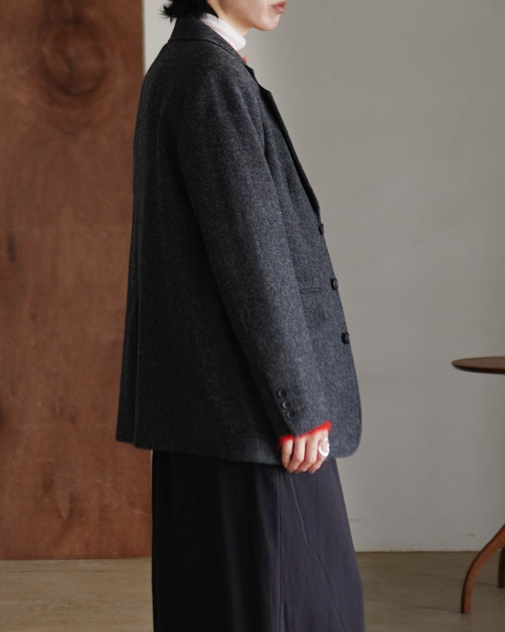 WOOL SINGLE BREASTED JACKET 25AMSJK03