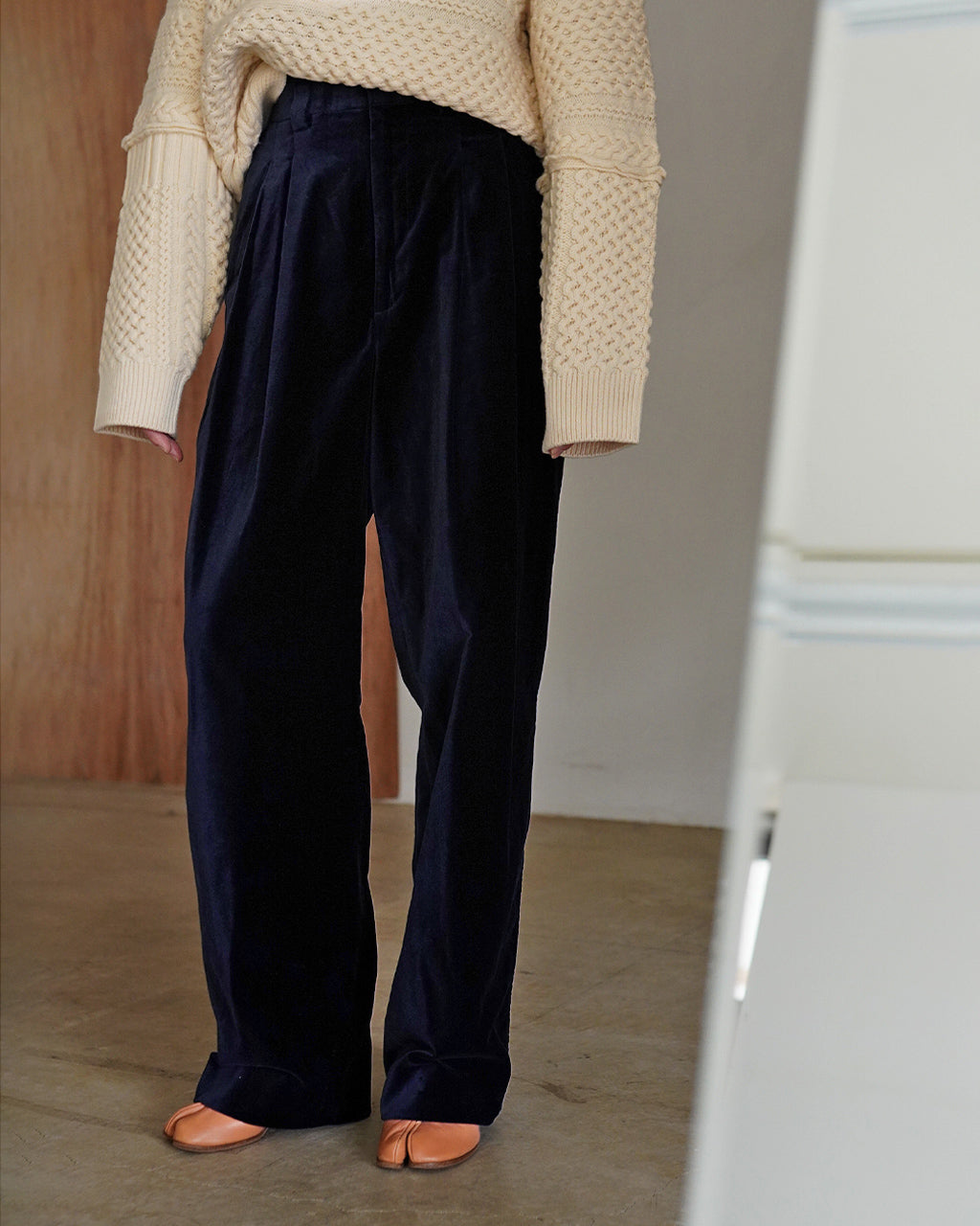 ORGANIC VELVET TOMBOY PANTS 25AMSPA07