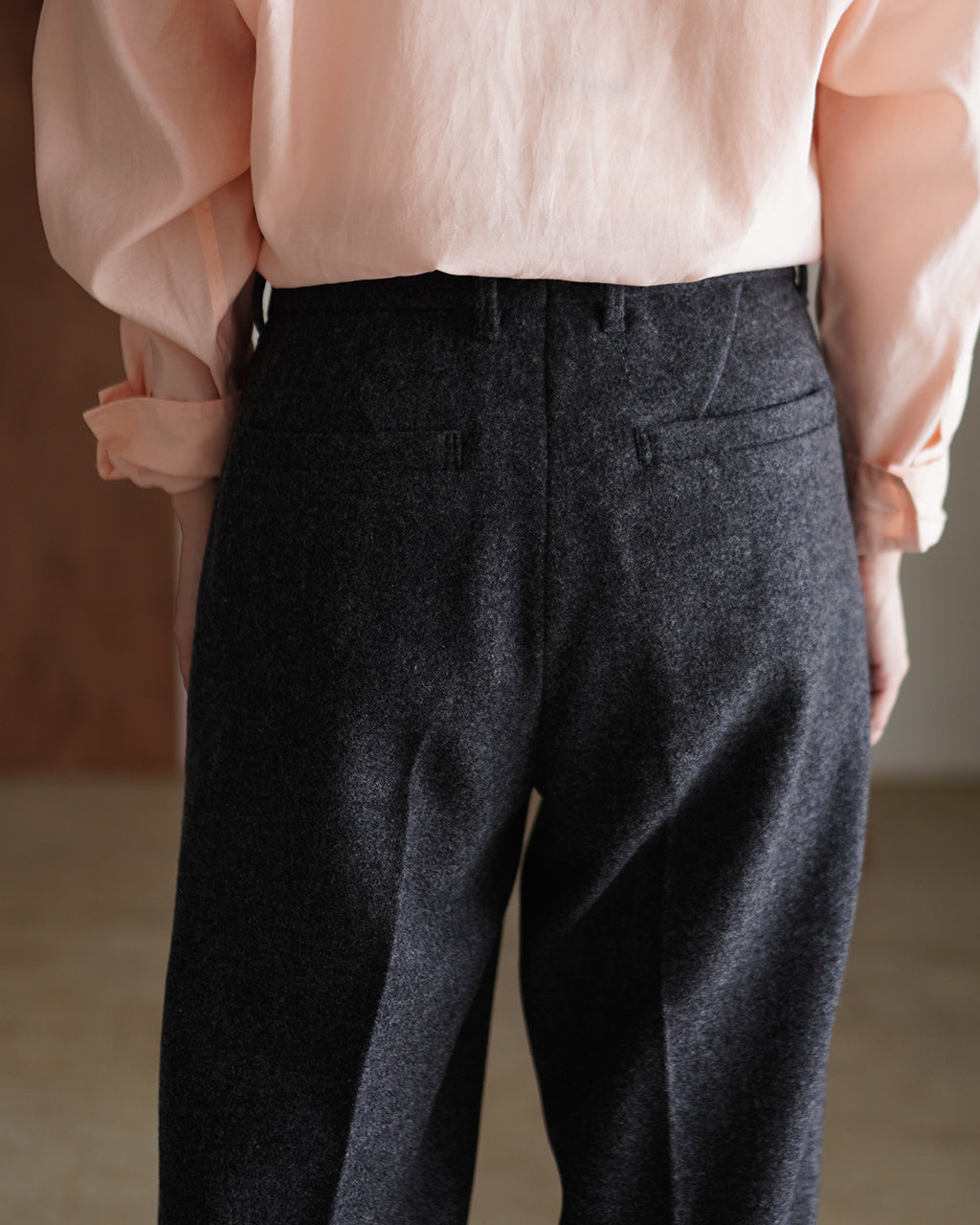 WOOL SEMI FLARE PANTS 25AMSPA09