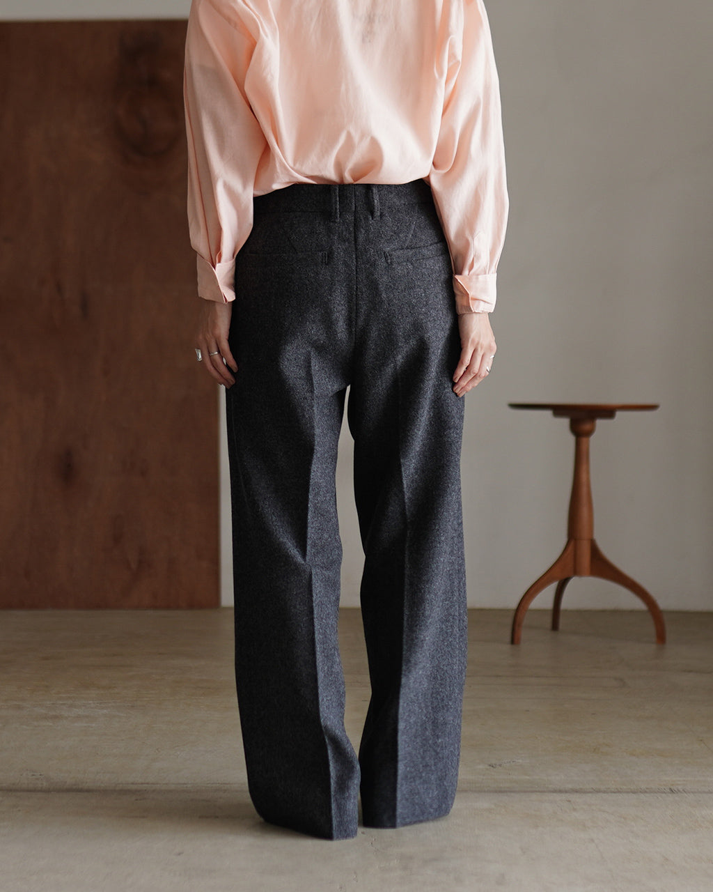 WOOL SEMI FLARE PANTS 25AMSPA09