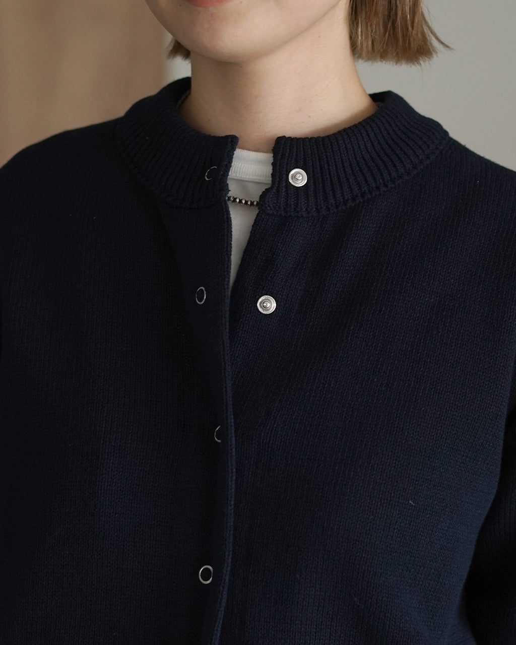 THE SHINZONE コットン ロングリブカーディガン COTTON LONG RIB