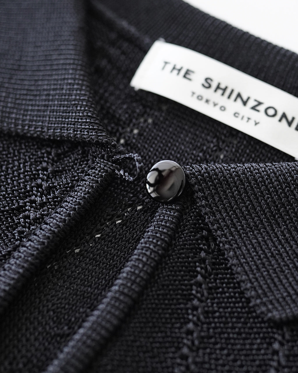 ＼早得24時間限定ポイント10倍／THE SHINZONE シンゾーン 襟付きニット BRIGHT LACE KNIT POLO ブライト レース ニットポロ フレンチヴィンテージ 光沢レーヨン ガラ編み 涙あきデザイン 25SMSNI05【送料無料】