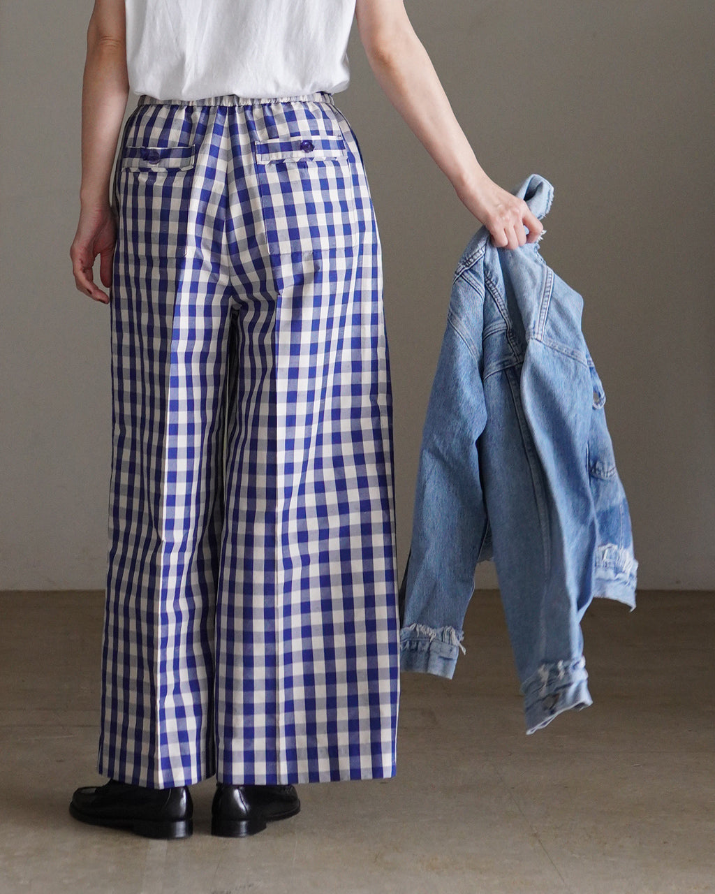 GINGHAM CHECK PANTS 26SMSPA05