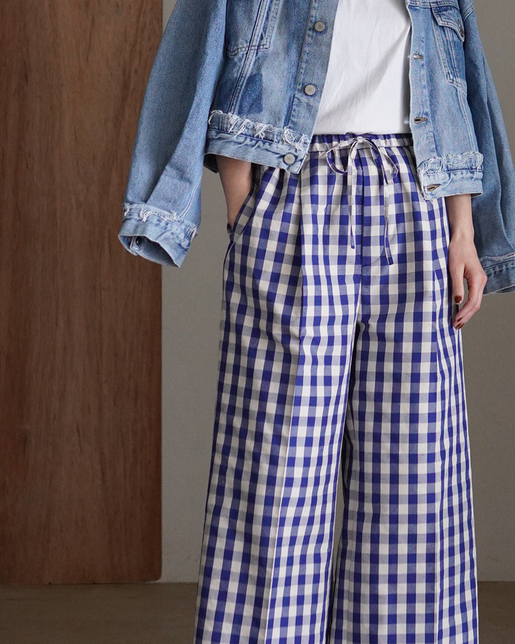 GINGHAM CHECK PANTS 26SMSPA05