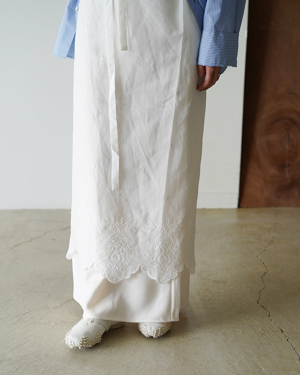 LACE APRON SKIRT 26SMSSK03