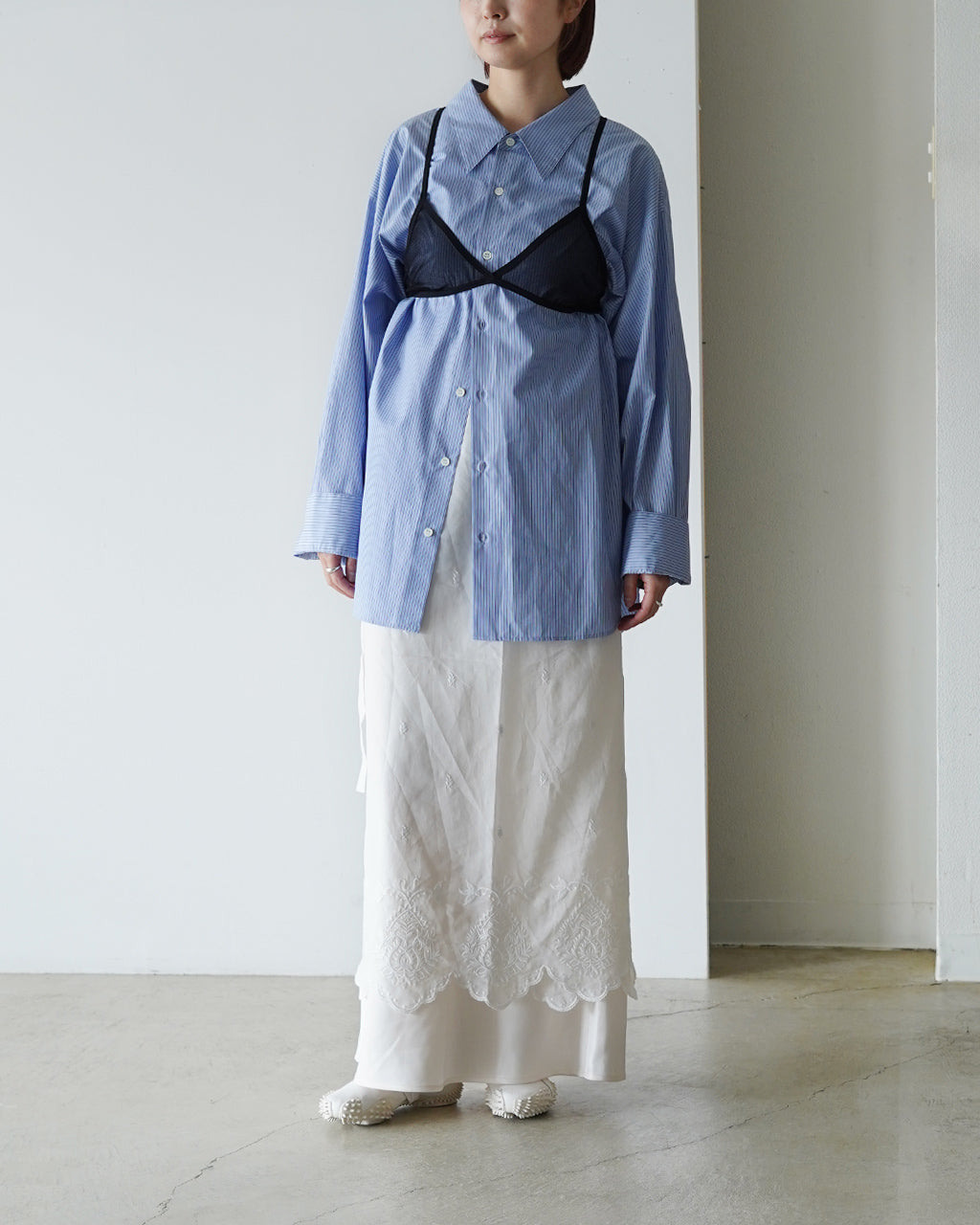 LACE APRON SKIRT 26SMSSK03