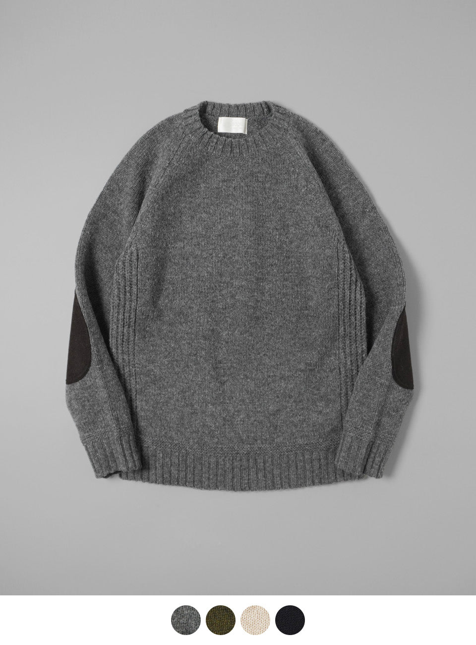 【SALE！30%OFF】soglia ソリア  ランドノア セーター LANDNOAH sweater エルボーパッチ クルーネック ウール ニット セーター プルオーバー【送料無料】