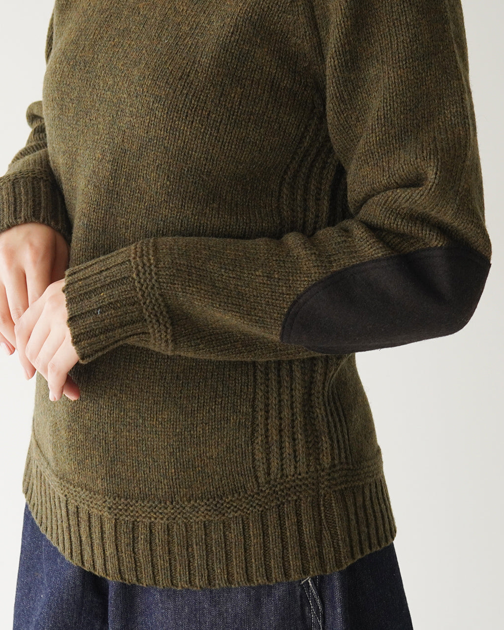 【SALE！30%OFF】soglia ソリア  ランドノア セーター LANDNOAH sweater エルボーパッチ クルーネック ウール ニット セーター プルオーバー【送料無料】