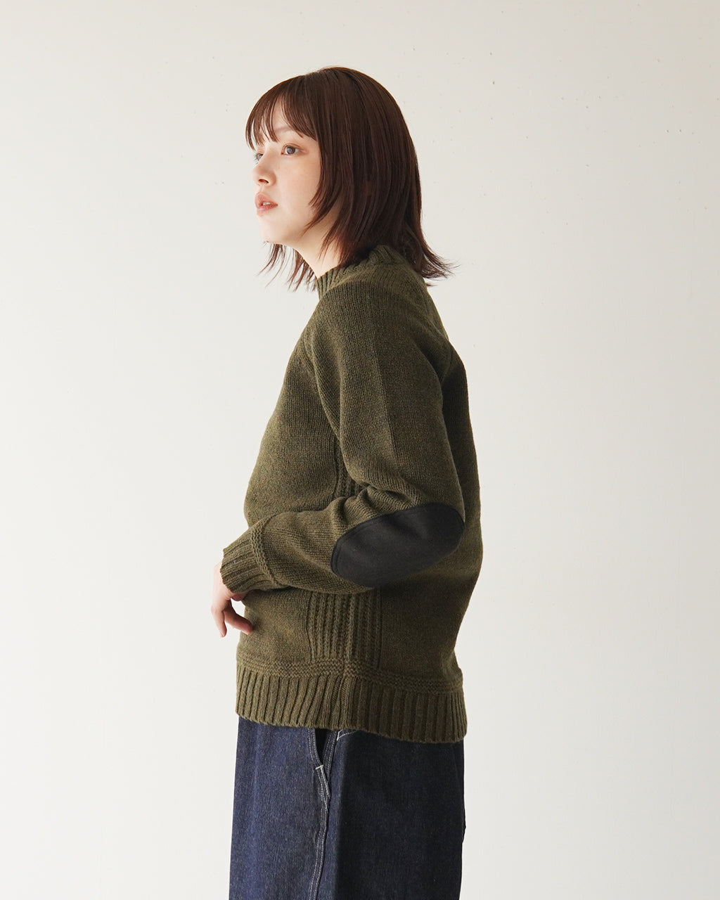 【SALE！30%OFF】soglia ソリア  ランドノア セーター LANDNOAH sweater エルボーパッチ クルーネック ウール ニット セーター プルオーバー【送料無料】