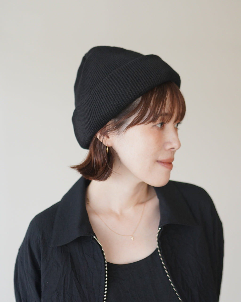 SOLARIS&CO. ソラリスアンドコー ACRYLIC COTTON WATCH CAP HUNTER