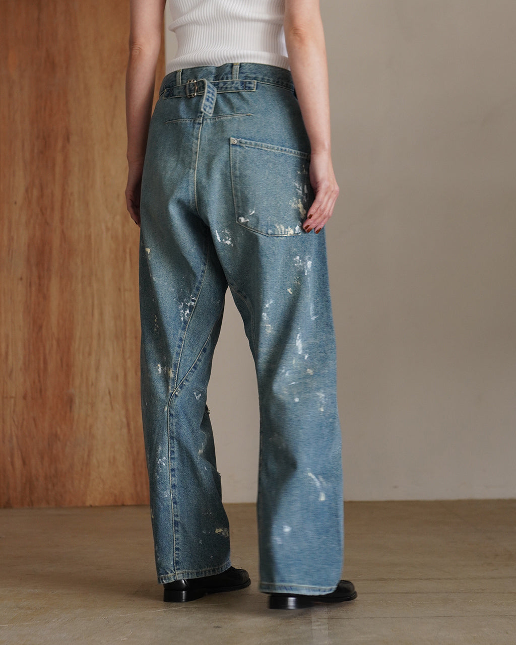 BACK CINCH JEANS(PAINT) COM-26S-DM02