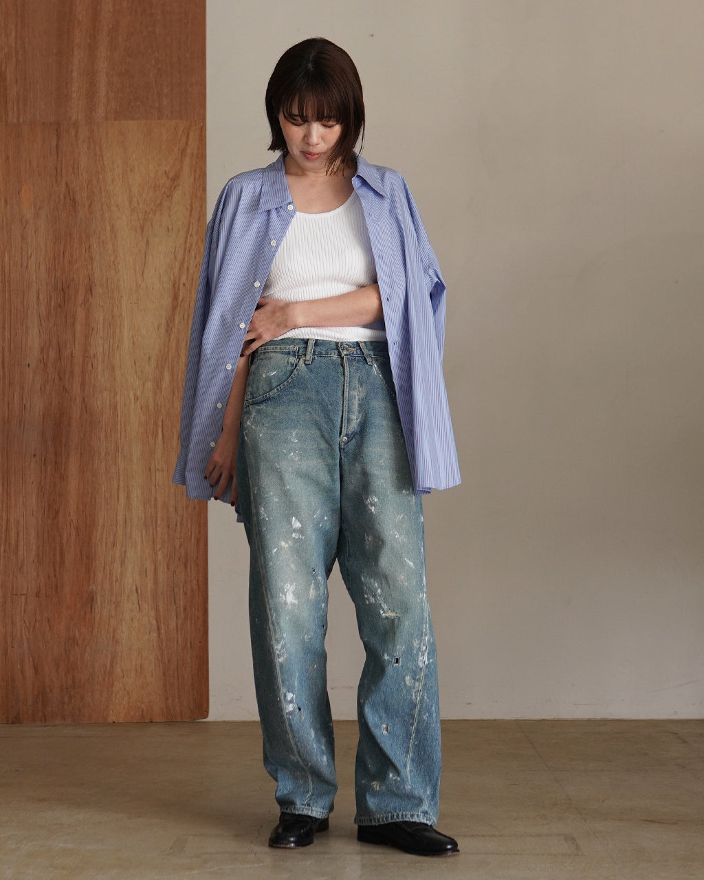 BACK CINCH JEANS(PAINT) COM-26S-DM02