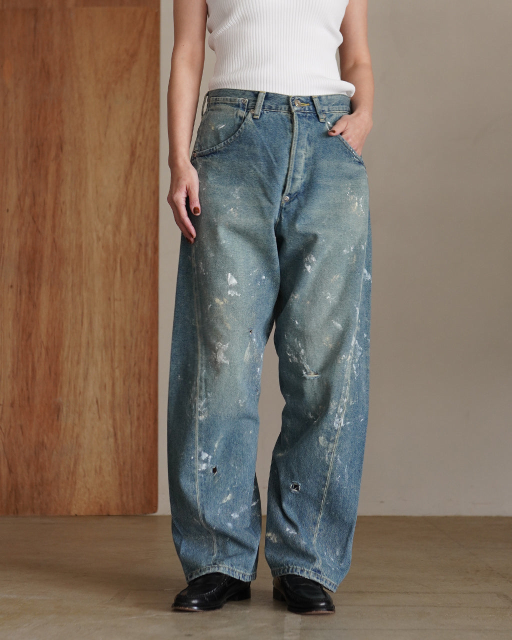 BACK CINCH JEANS(PAINT) COM-26S-DM02