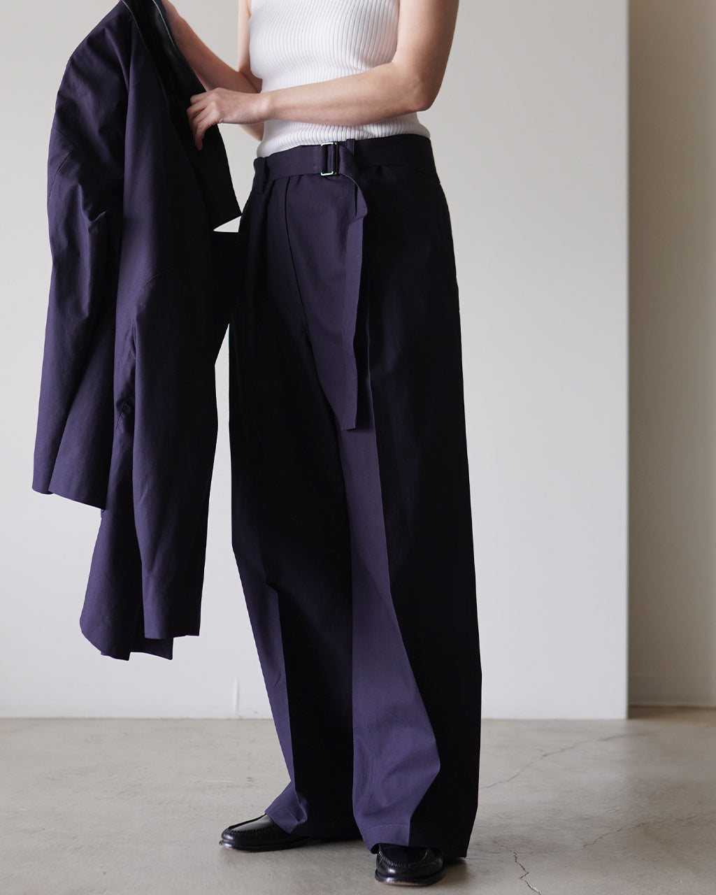 BELTED PANTS (COTTON) COM-26S-PA01