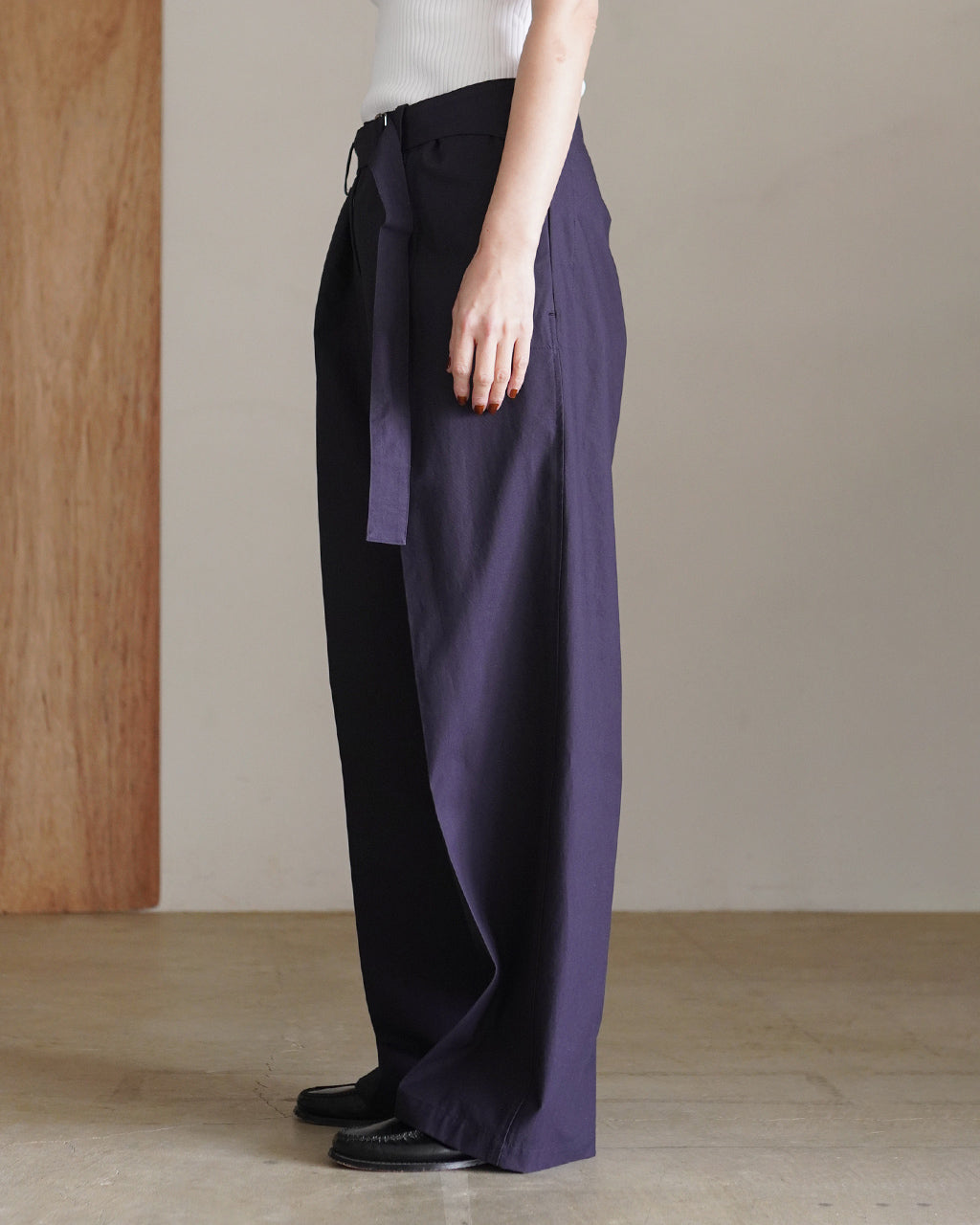 BELTED PANTS (COTTON) COM-26S-PA01