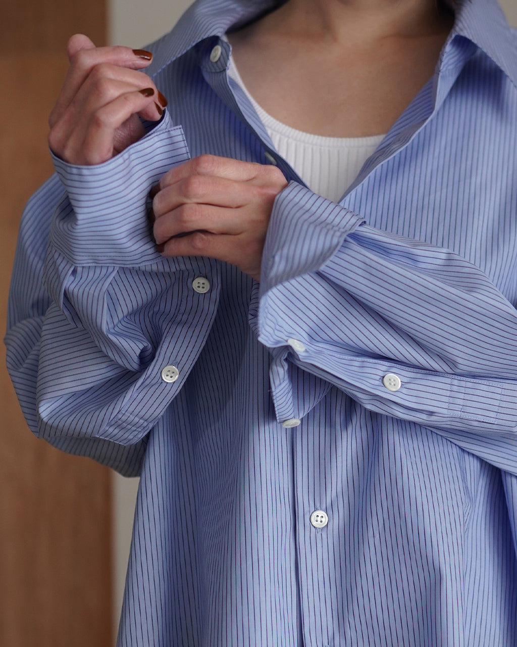 OVER SIZE SHIRT (STRIPE) COM-26S-SH08