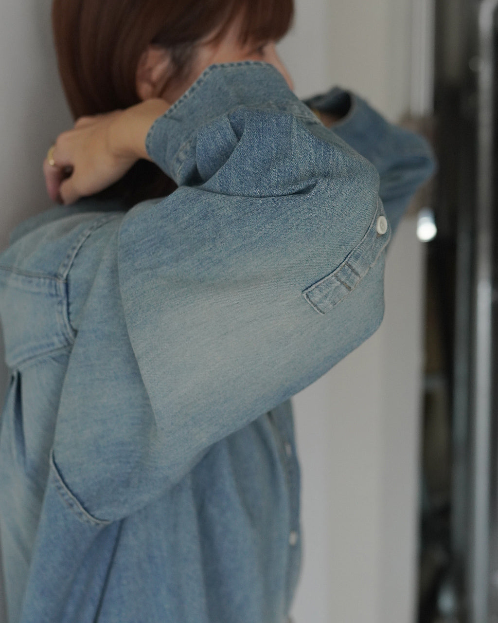 OVER SIZE DENIM SHIRT COM-26F-SH12
