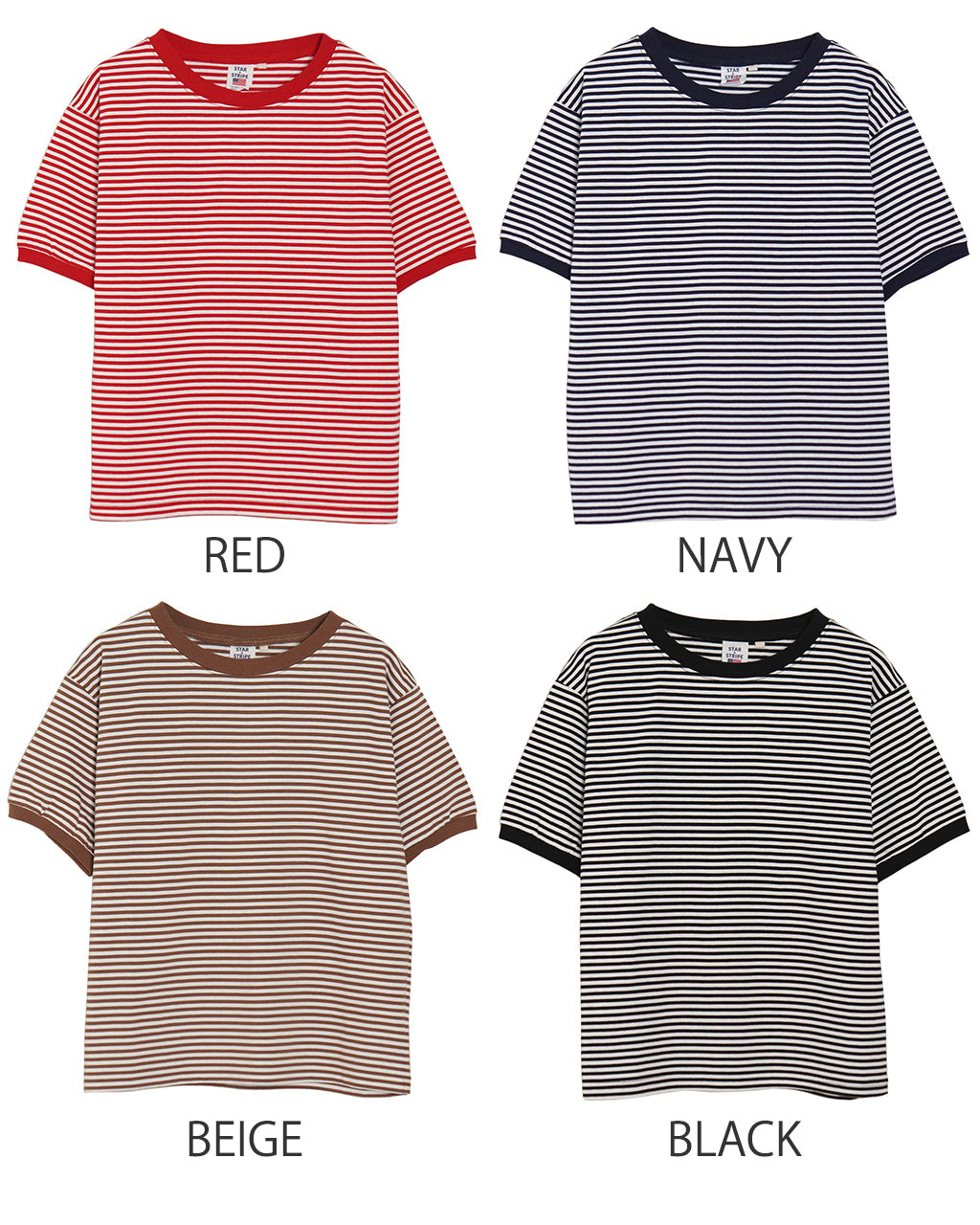 STAR & STRIPE スターアンドストライプ リンガーTシャツ RINGER TEE ボーダー クルーネック プルオーバー SSMD-028