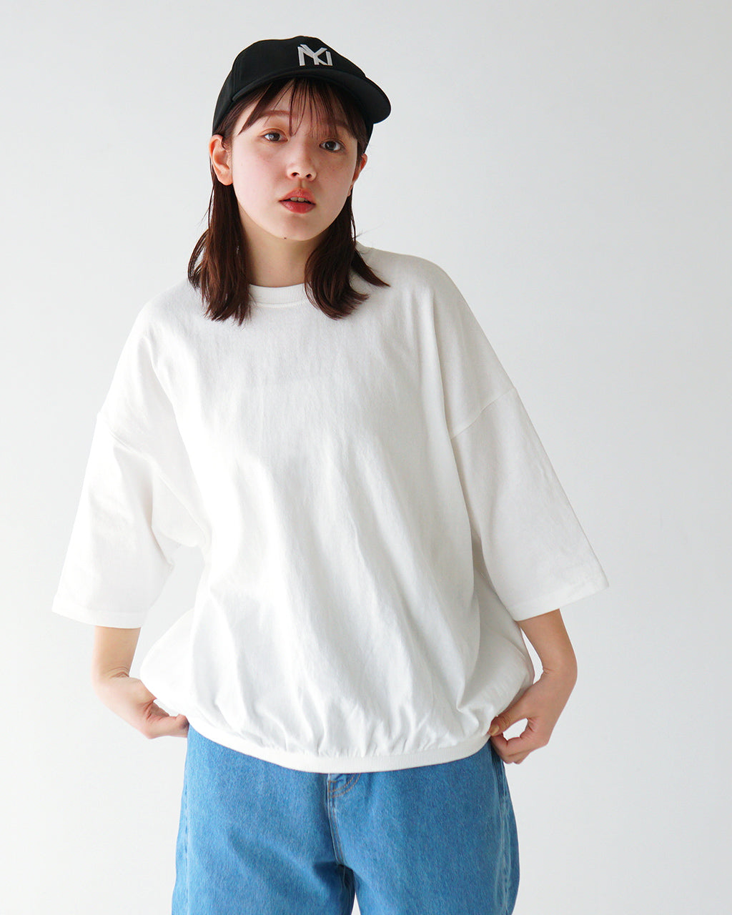 STAR & STRIPE スターアンドストライプ ルーズTシャツ LOOSE TEE 五分袖 七分袖 クルーネック SSMD-034