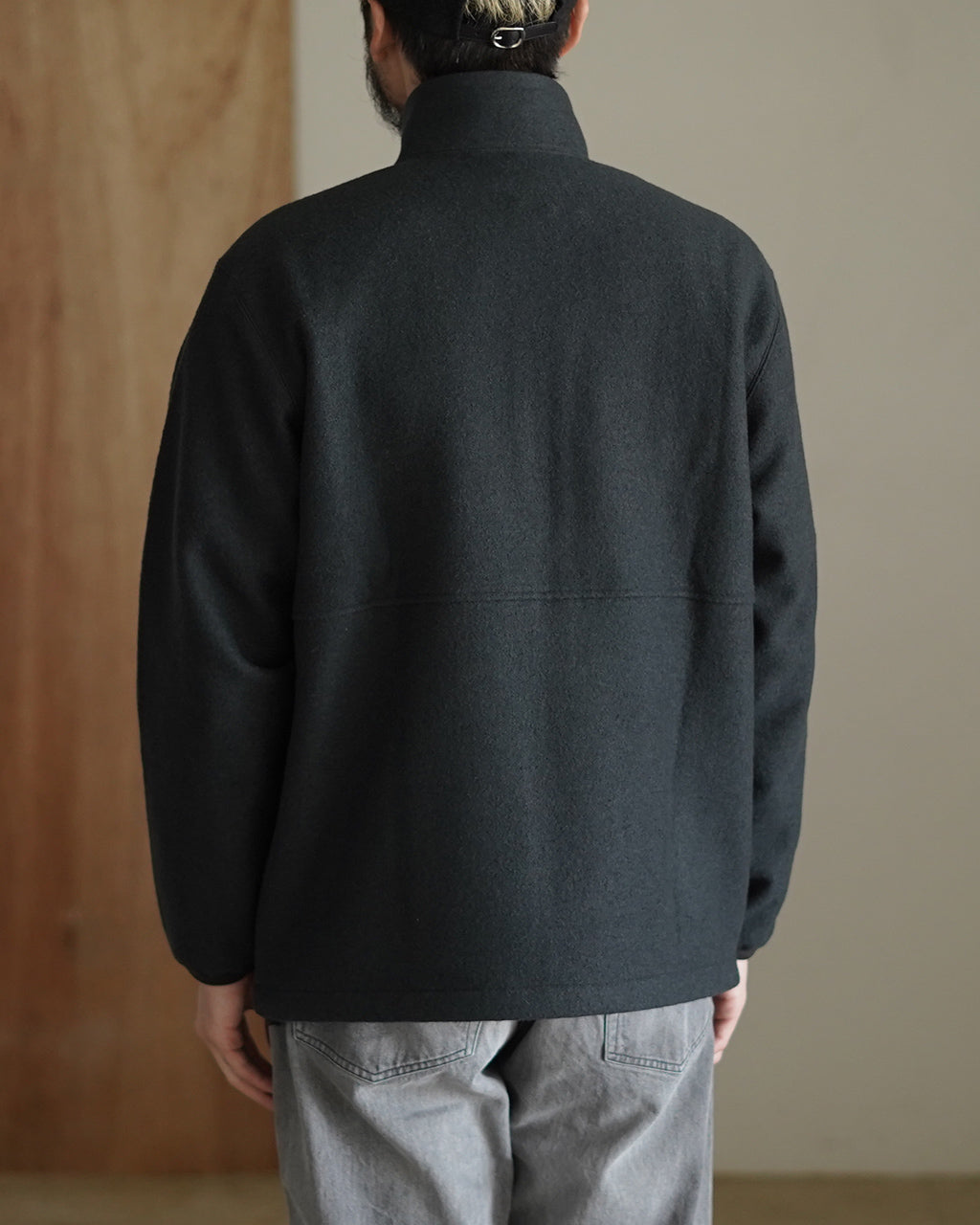 STILL BY HAND スティルバイハンド ウールパイル スタンドカラー