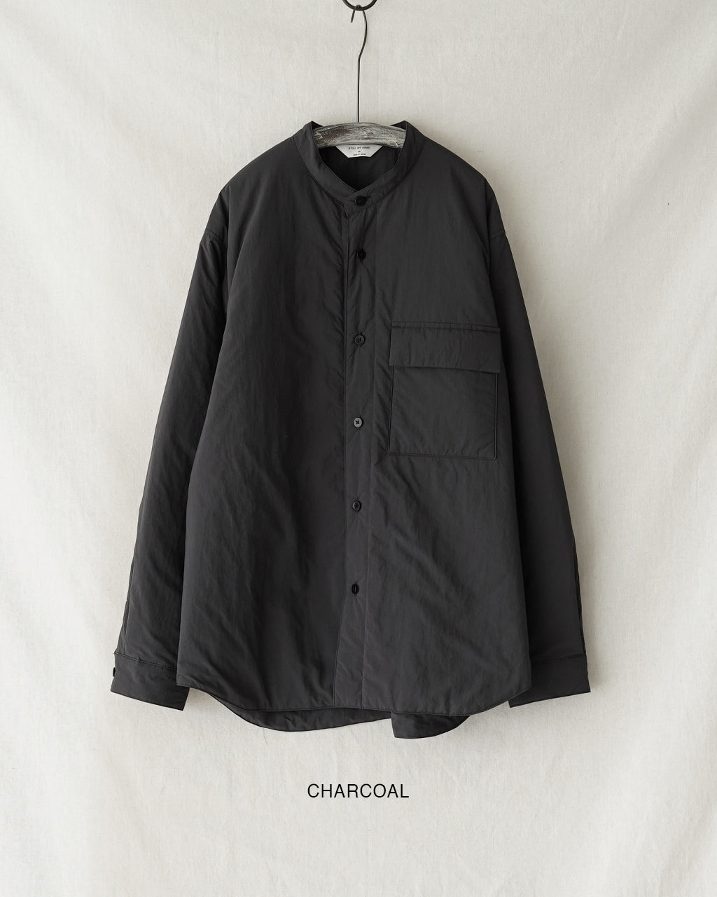 Band collar padded shirt BL04253