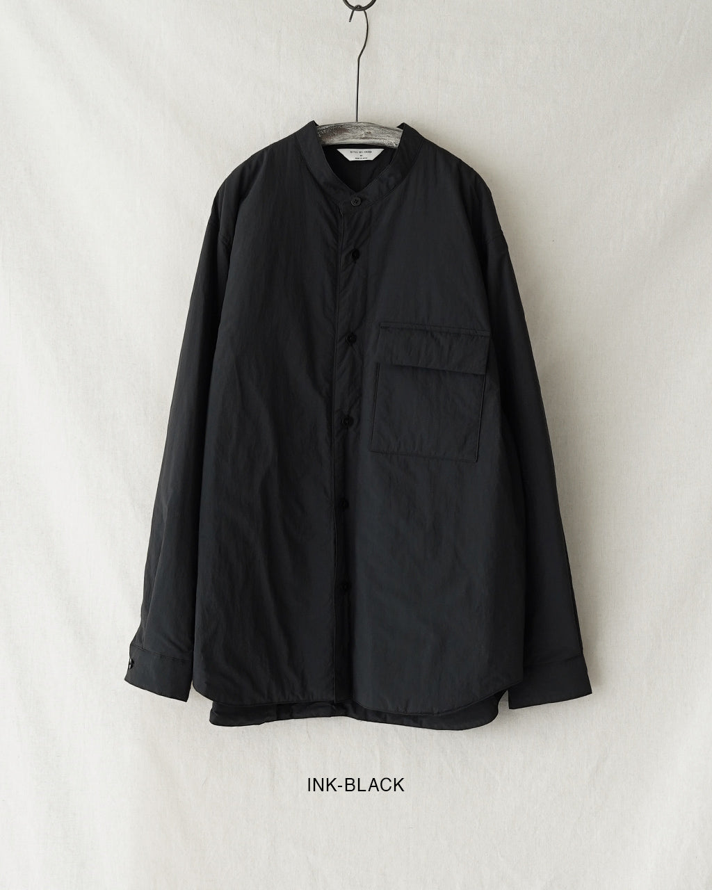 Band collar padded shirt BL04253