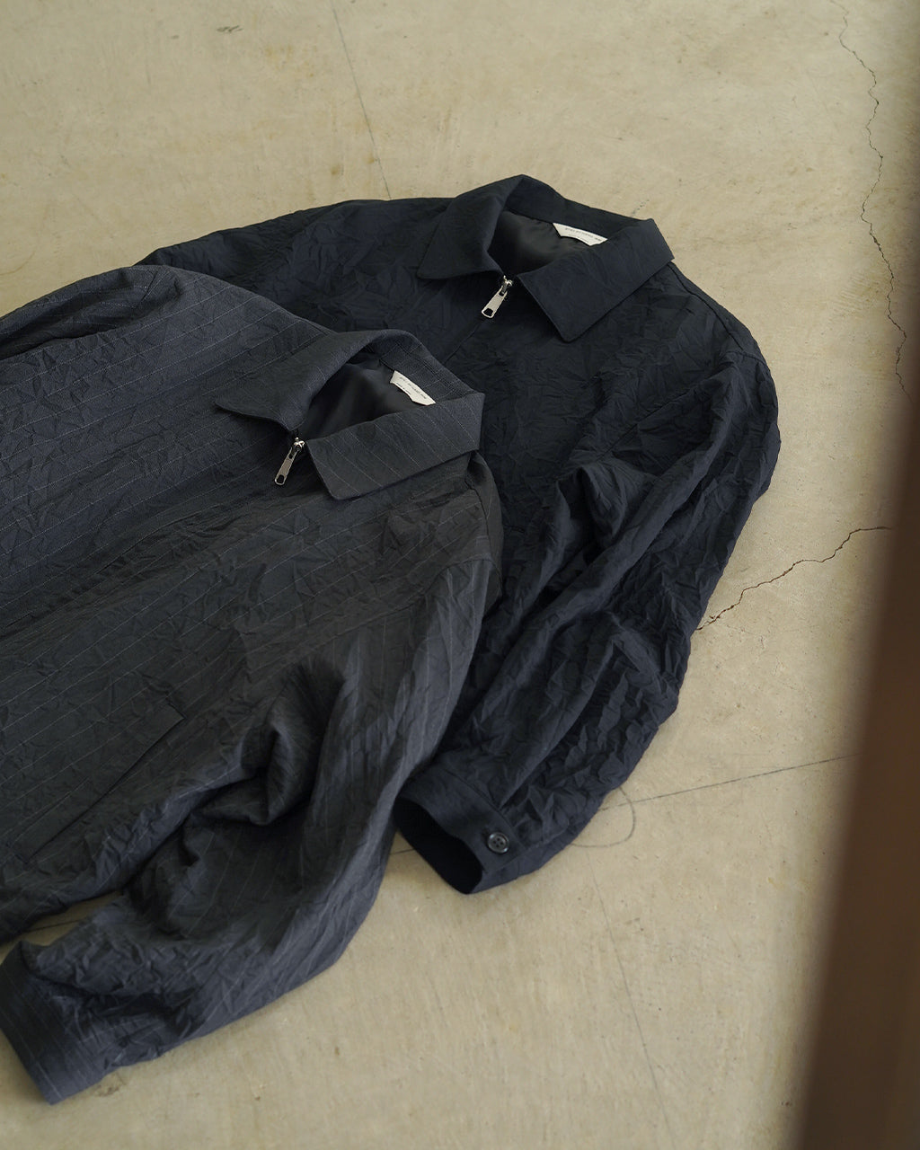 Wool like zip up blouson BL01263WM