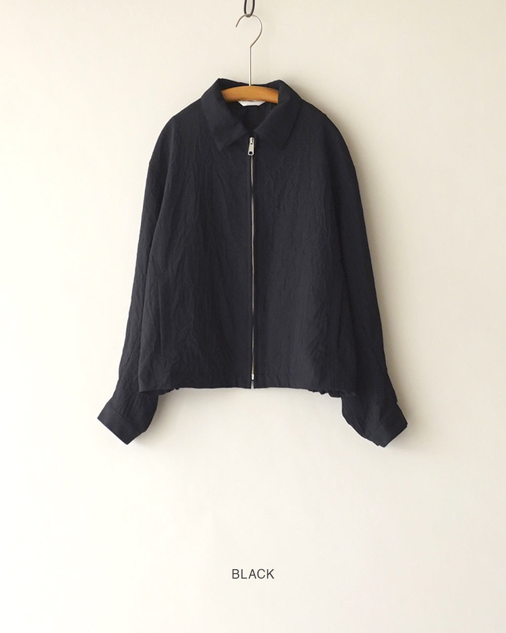 Wool like zip up blouson BL01263WM