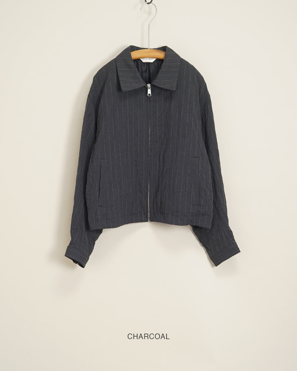 Wool like zip up blouson BL01263WM