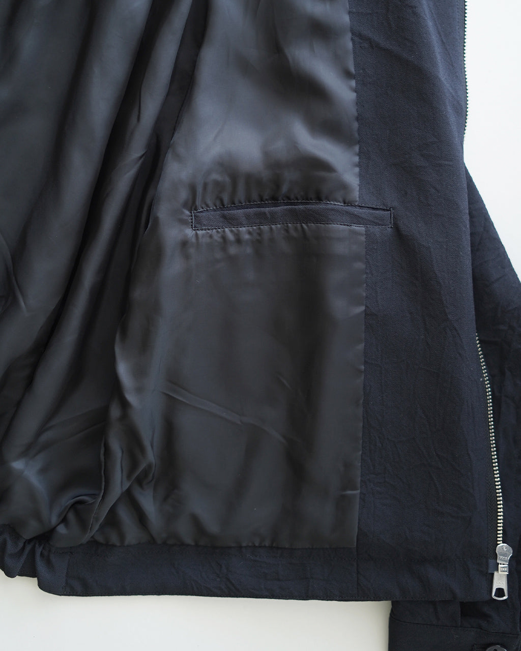 Wool like zip up blouson BL01263WM