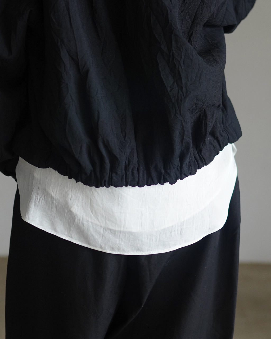 Wool like zip up blouson BL01263WM
