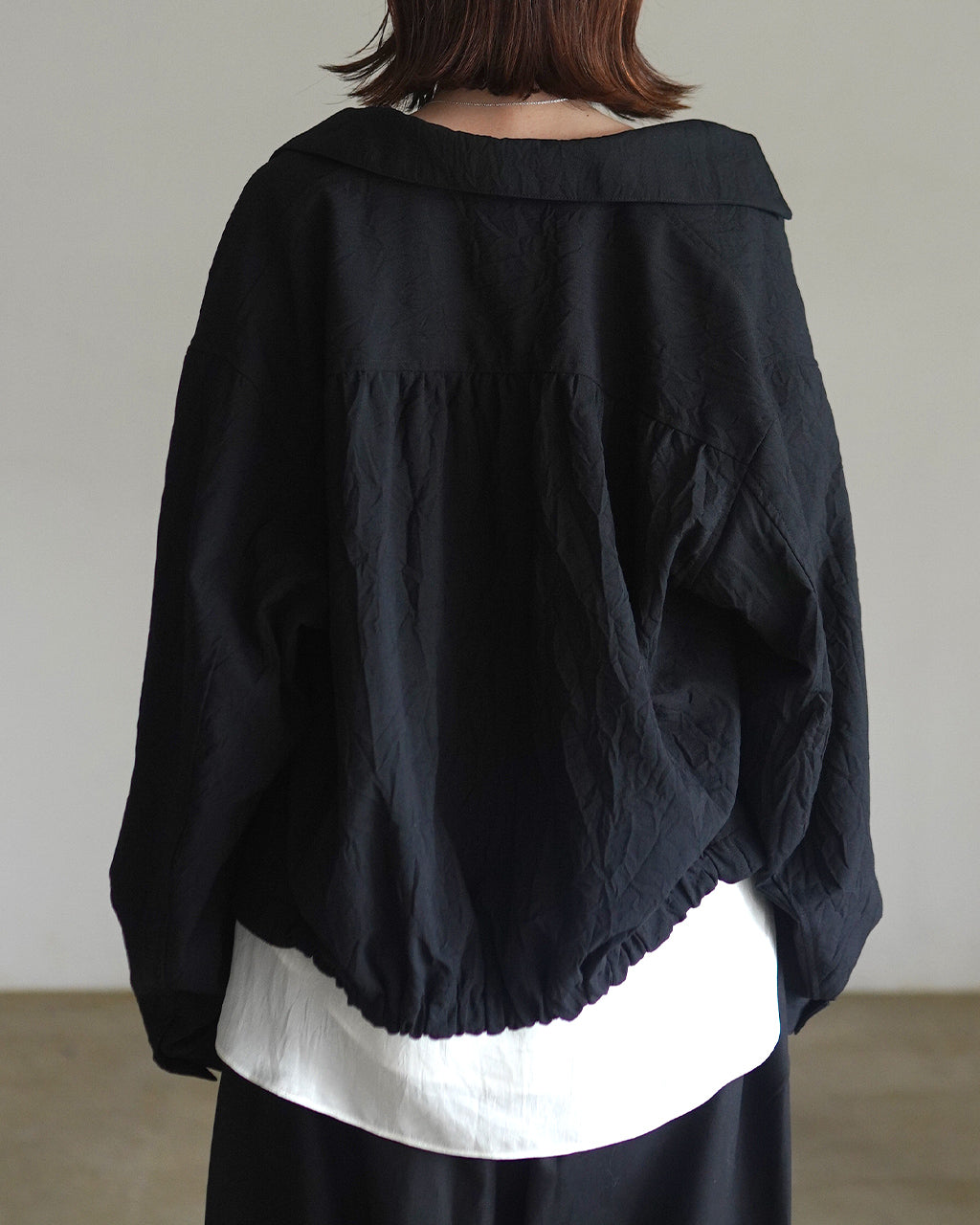 Wool like zip up blouson BL01263WM