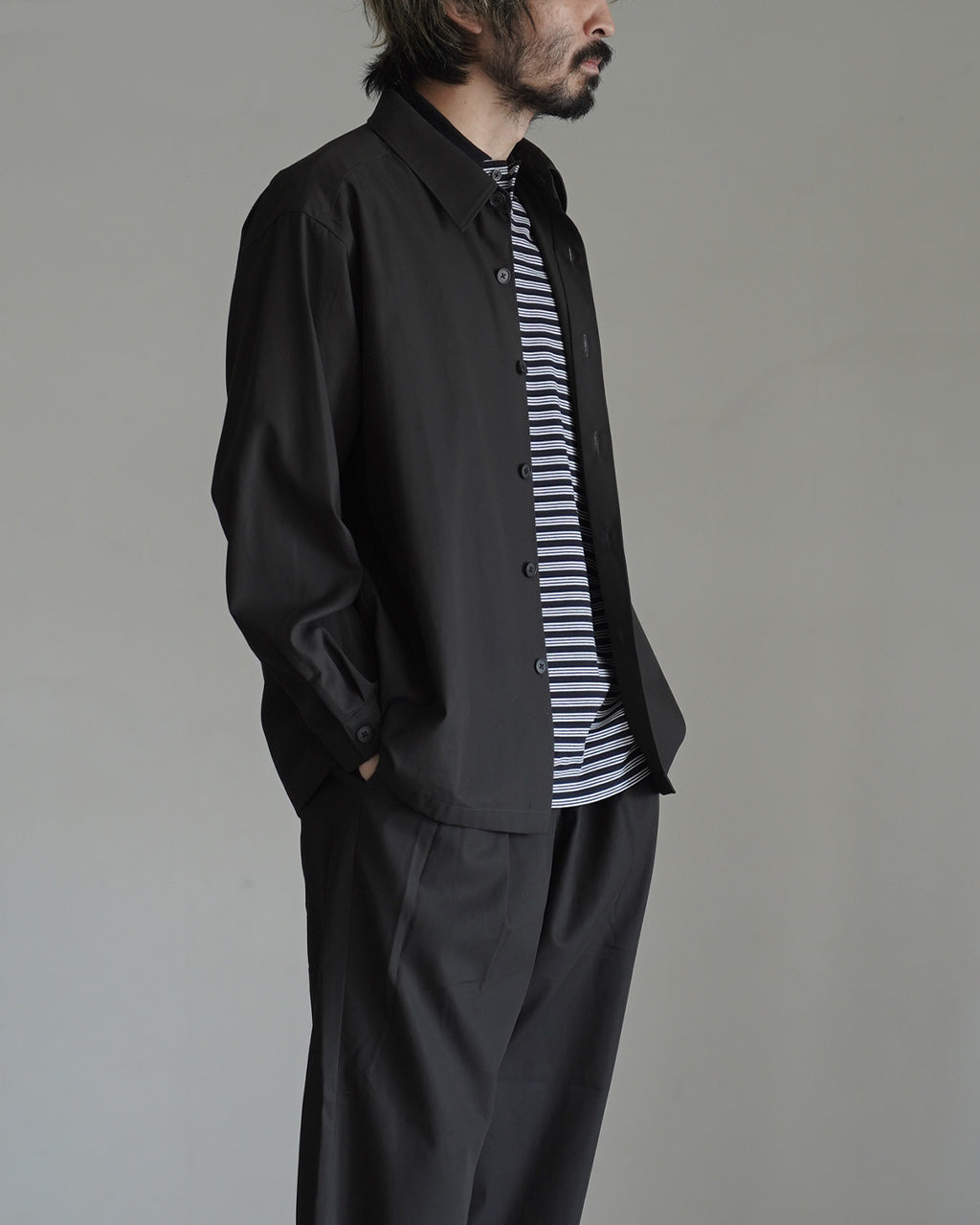 Cotton twill shirt jacket SH04263