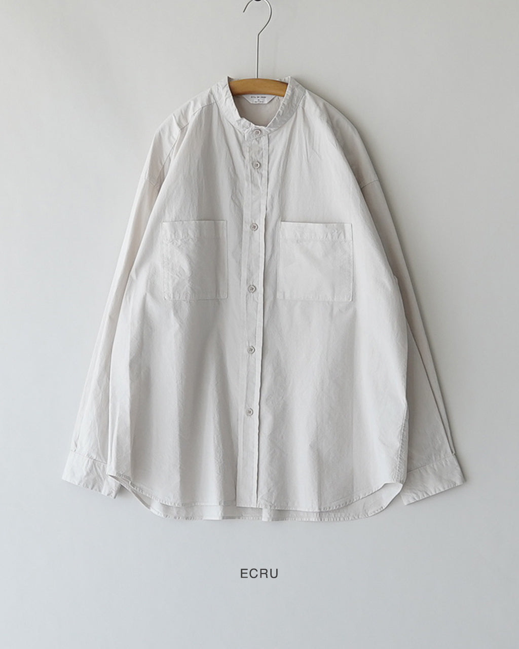 Garment-dye band collar shirt SH03263