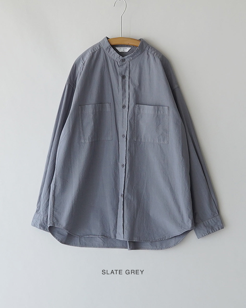 Garment-dye band collar shirt SH03263