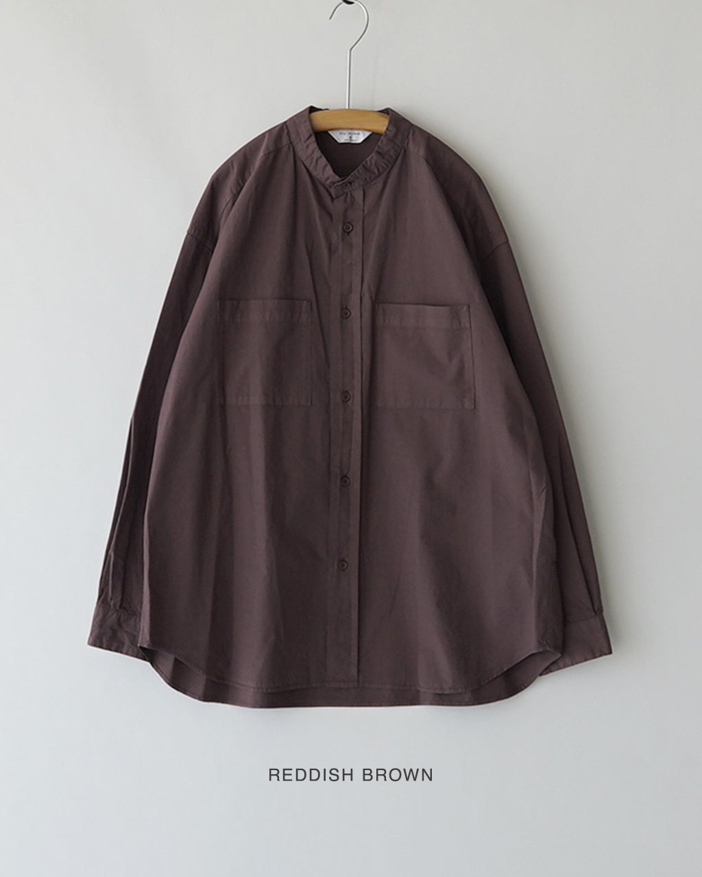 Garment-dye band collar shirt SH03263