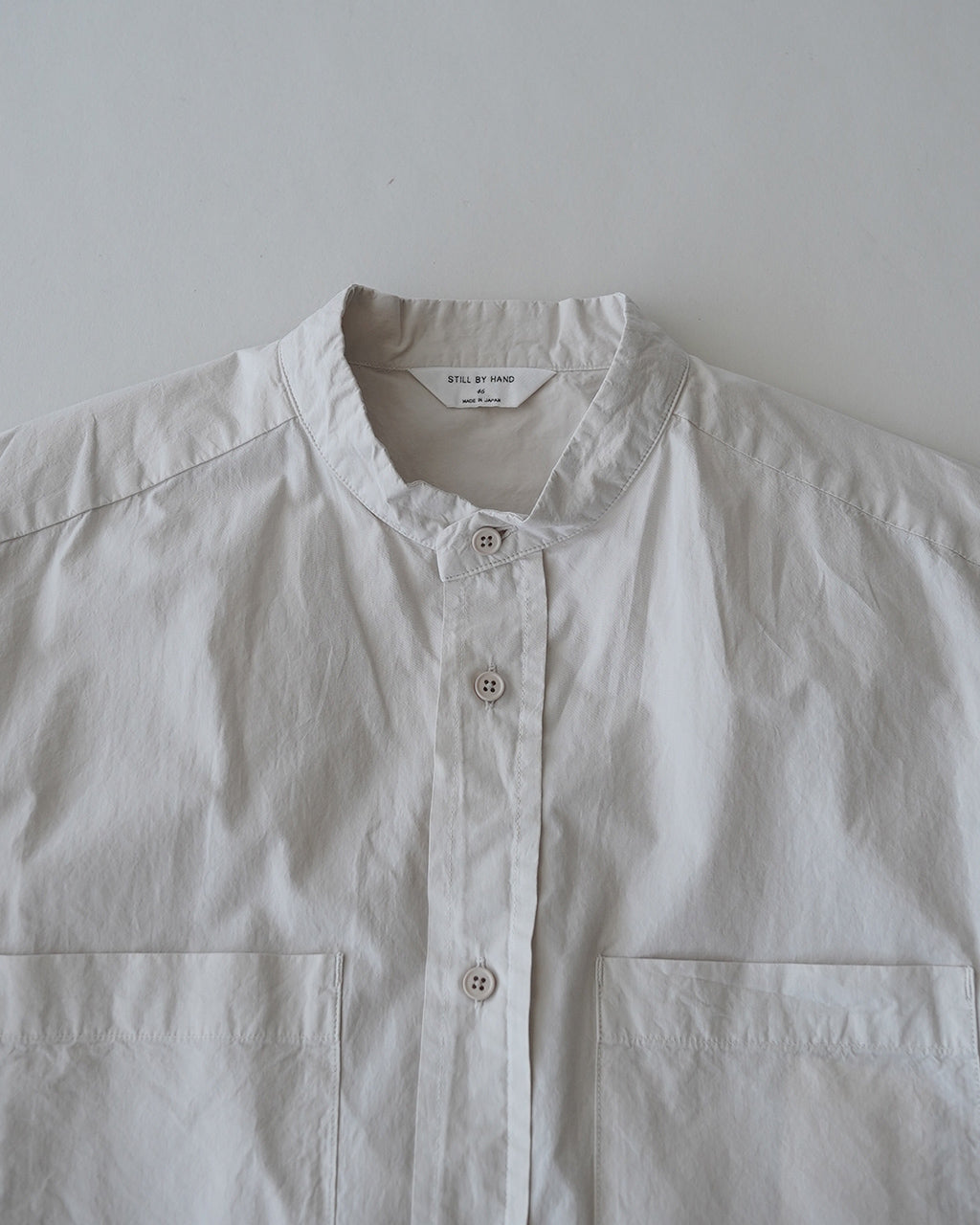 Garment-dye band collar shirt SH03263