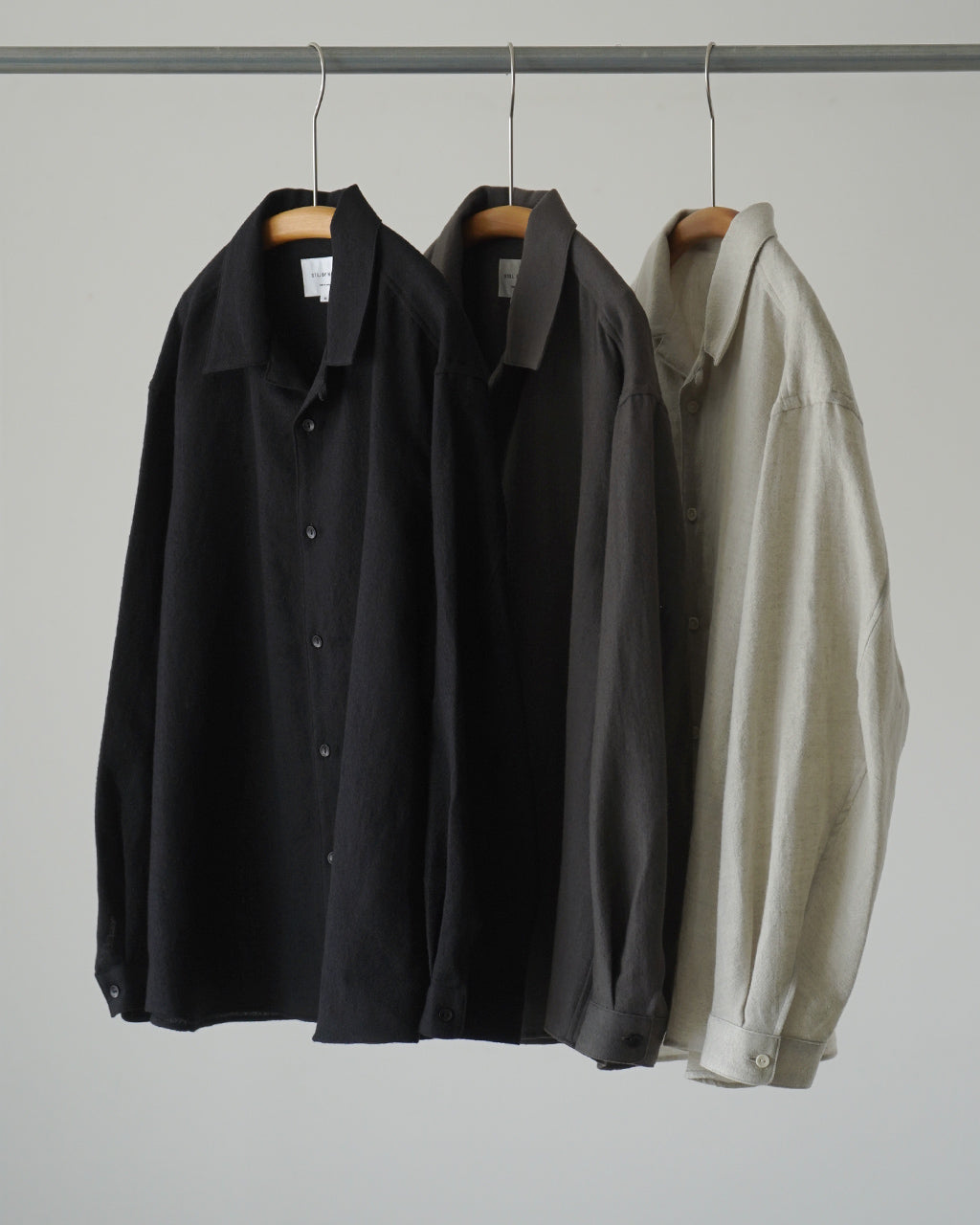 Linen wool open collar shirts SH03264