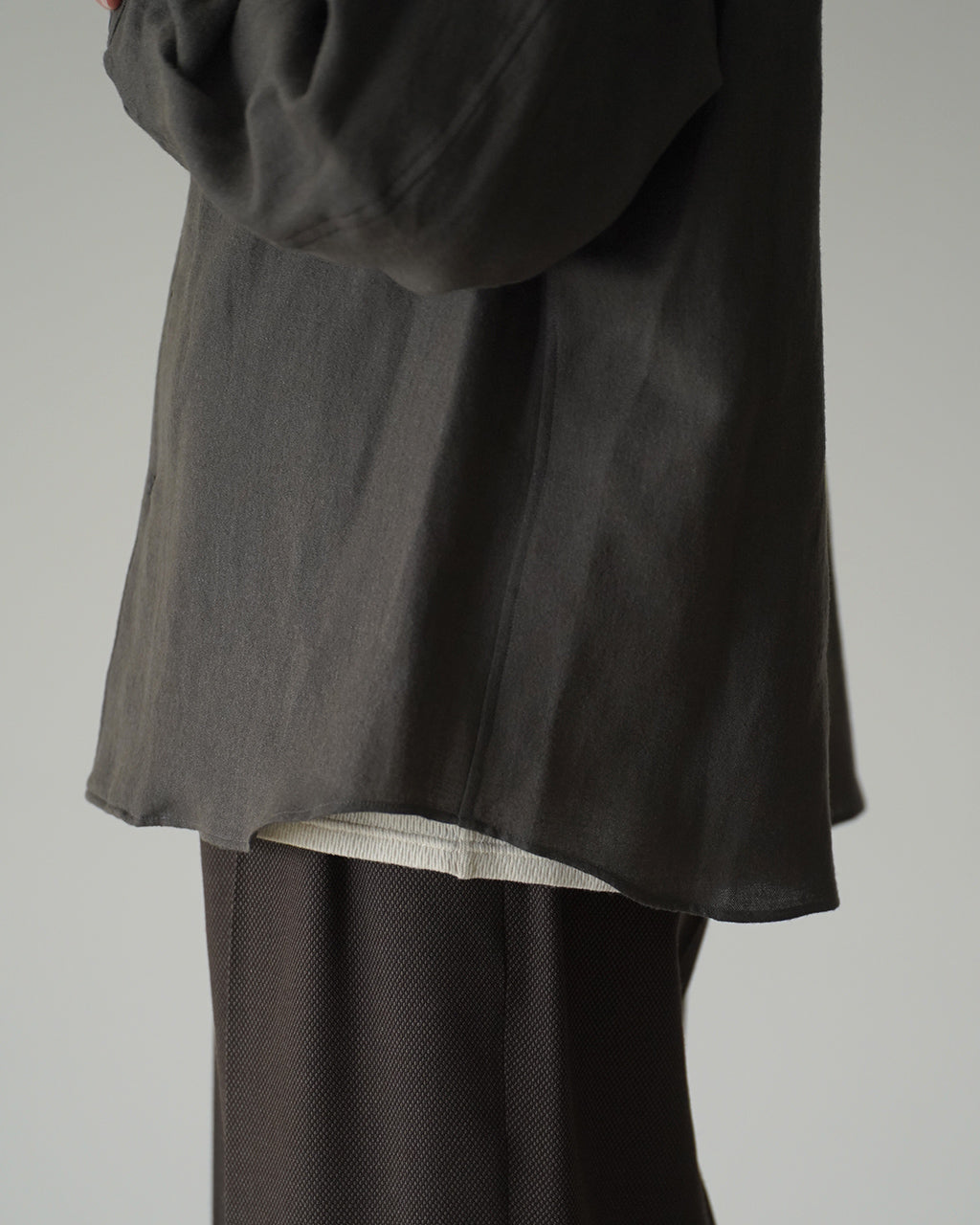 Linen wool open collar shirts SH03264