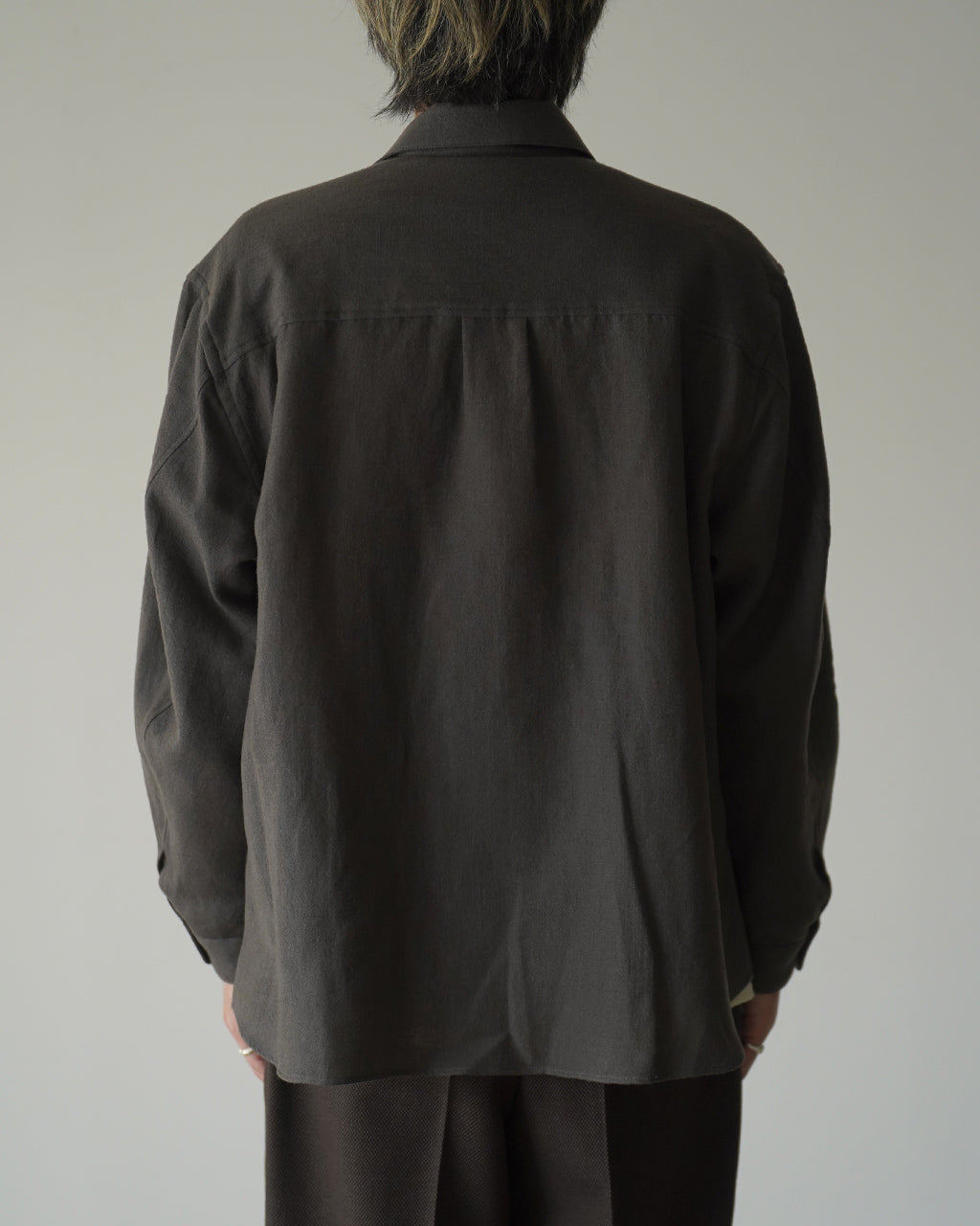 Linen wool open collar shirts SH03264