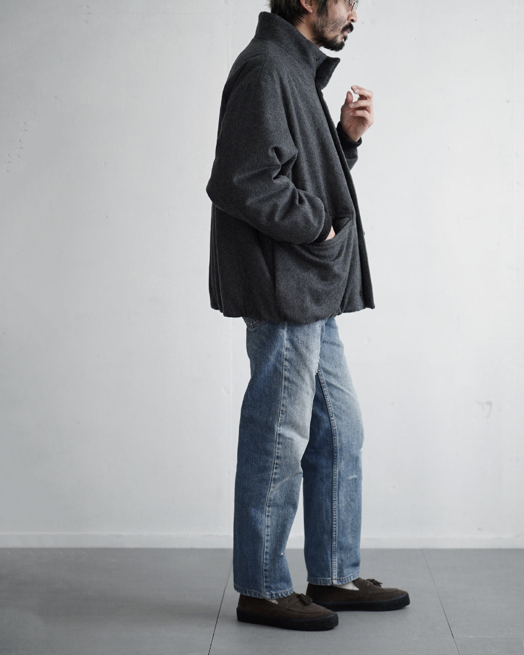 Padded wool blouson BL05263