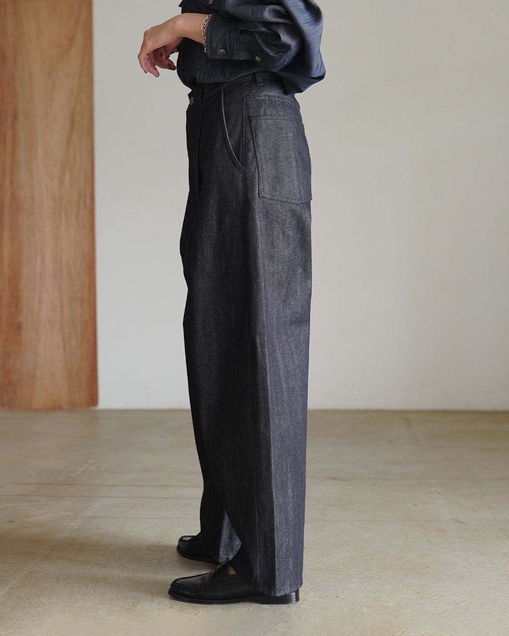 Selvedge Deep-Tuck Wide Denim Pants DN01253WM