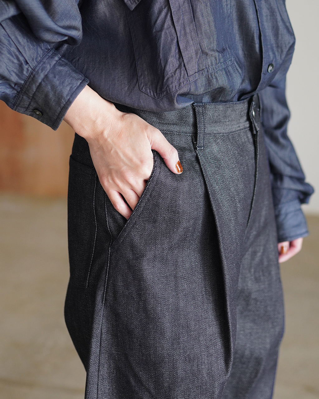 Selvedge Deep-Tuck Wide Denim Pants DN01253WM