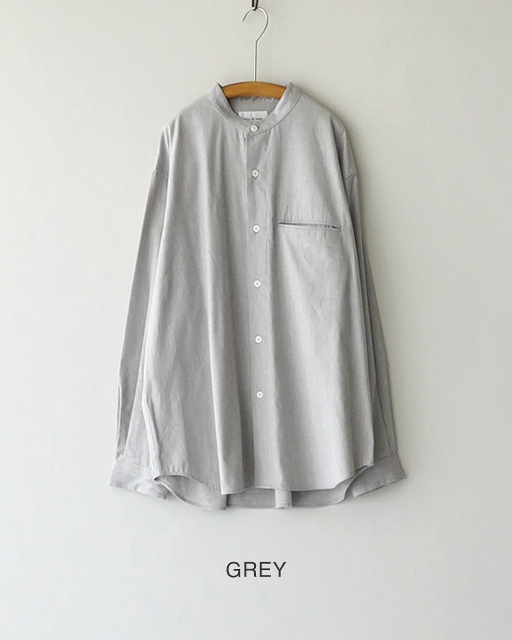 Silk nep band collar shirt SH02263