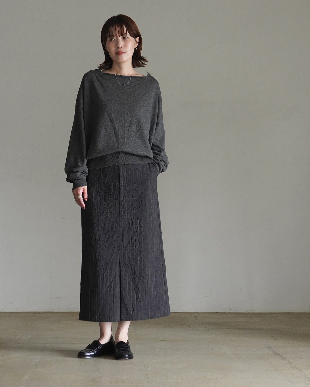 Wool like medium skirt SK01263WM