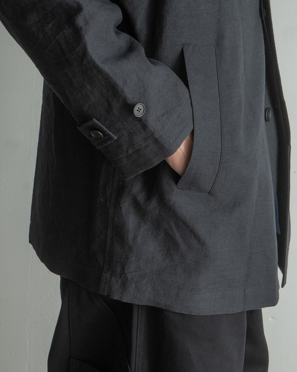 STILL BY HAND スティルバイハンド リネンコットン ハーフコート Linen cotton half coat CO01251【送料無料】