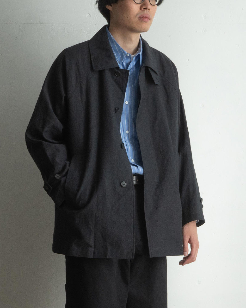 STILL BY HAND スティルバイハンド リネンコットン ハーフコート Linen cotton half coat CO01251【送料無料】